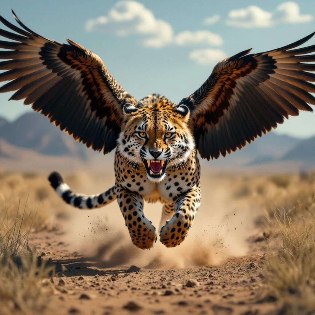 Epic Mythical Creature with Hybrid Abilities