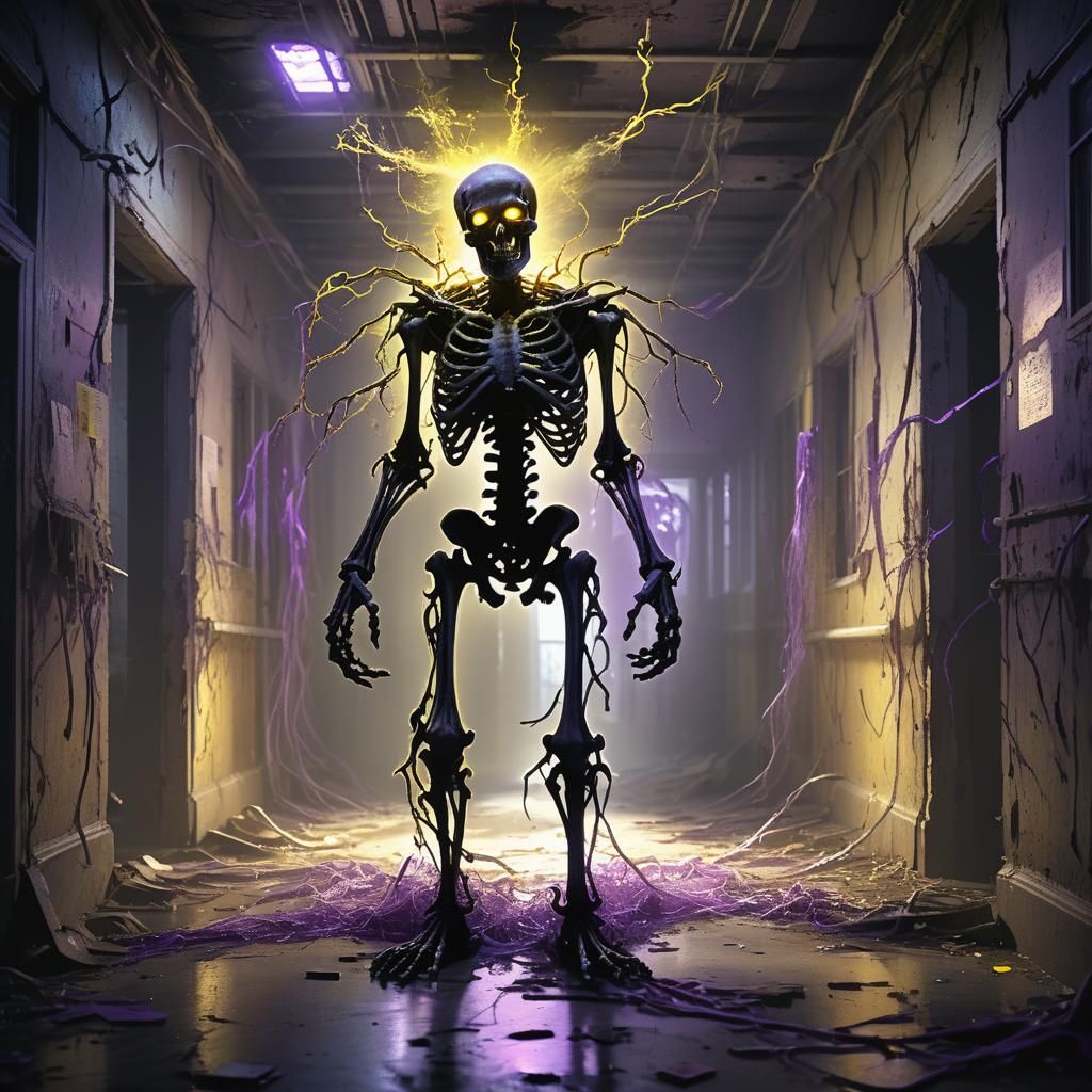 Spectral Spirit in Abandoned Asylum: Fantasy Art