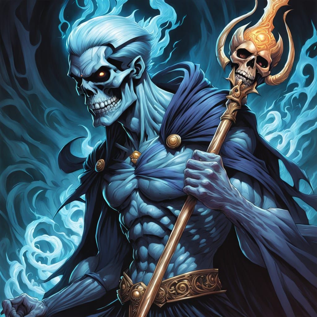 Hades as a Dark Supervillain Greek God of the Underworld