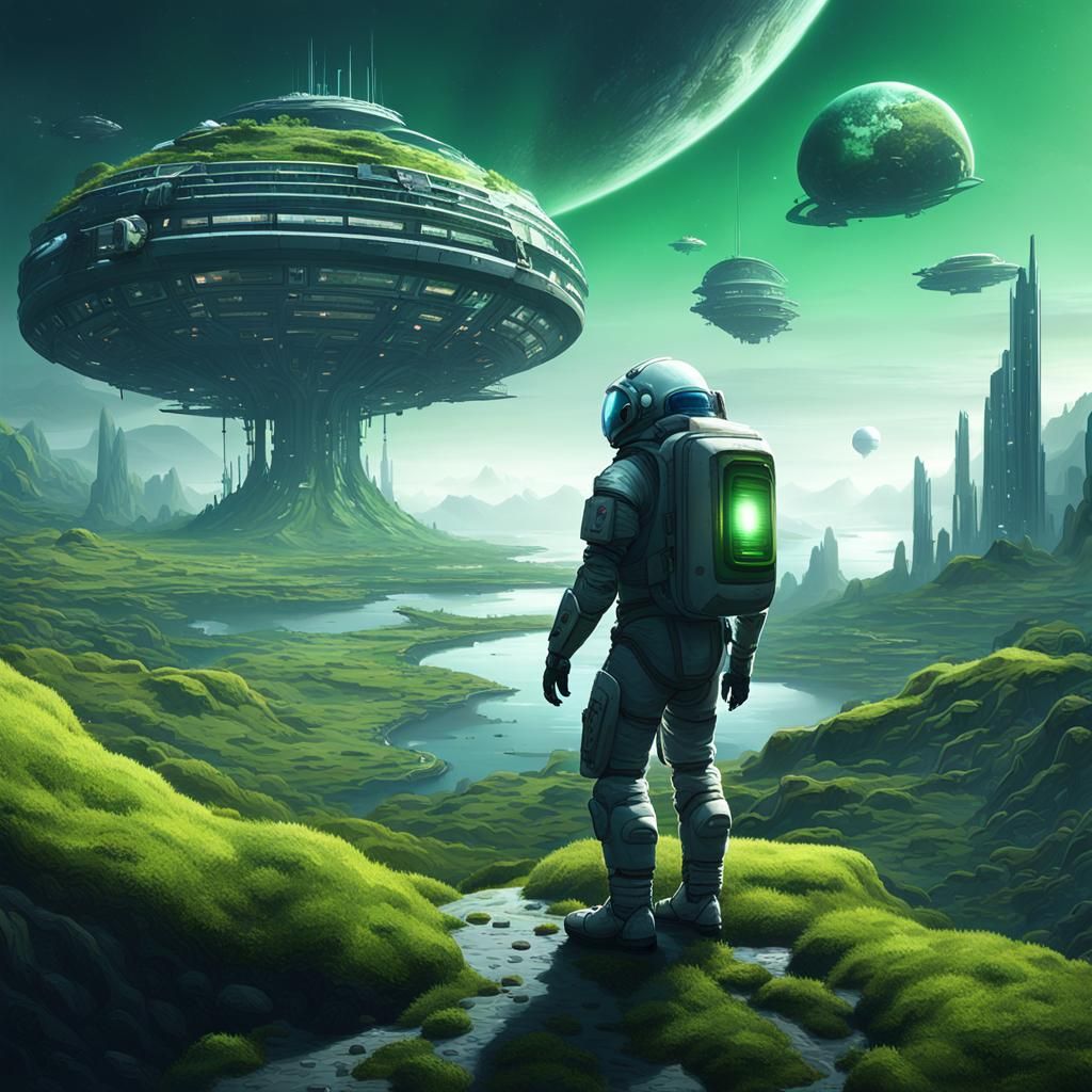 Lonely Traveler on Abandoned Earth in 2145