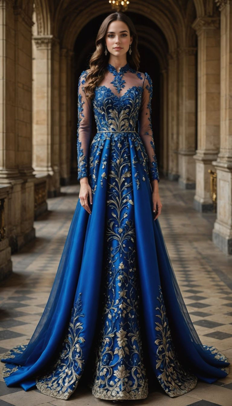 Royal Glass Gown Worn by Noble Woman