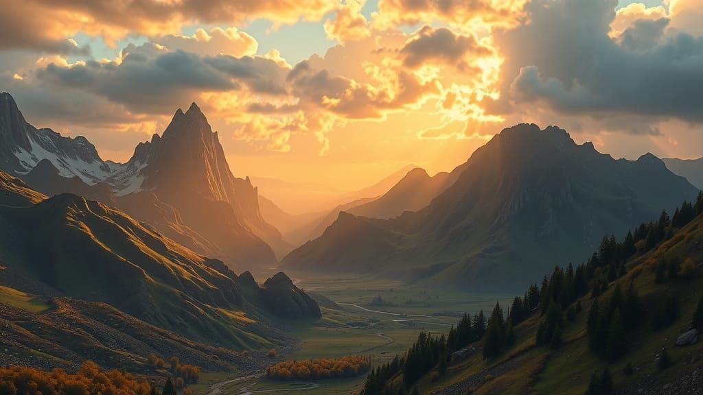 Fantasy Landscape in Middle-earth Style