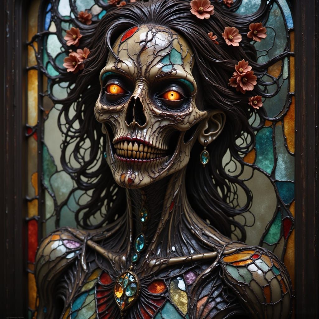 Decaying Salvation Army Officer in Stained Glass