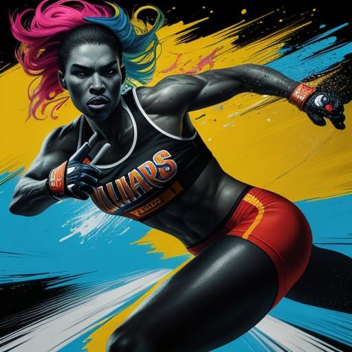 Hyperrealistic Sports Posters: Athlete in Action