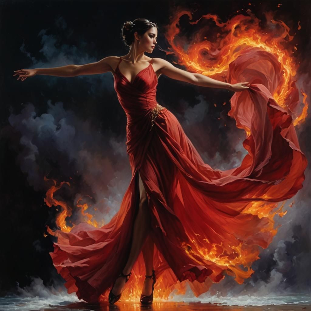 a beautiful woman with dark hair tied in a bun and wearing a...