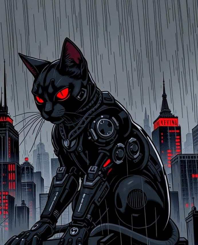 Sin City Comic Noir Cyber Cat