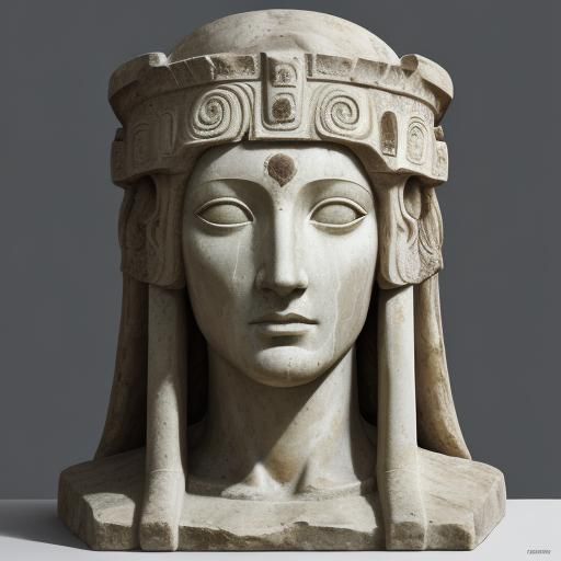 Ominous Cybele Statue in Alabaster Architecture