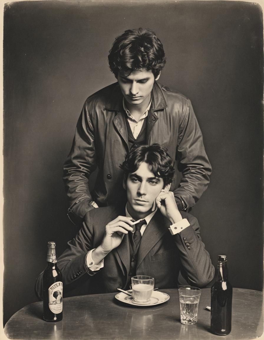 Contemplative Portrait of a Man with Cigarette