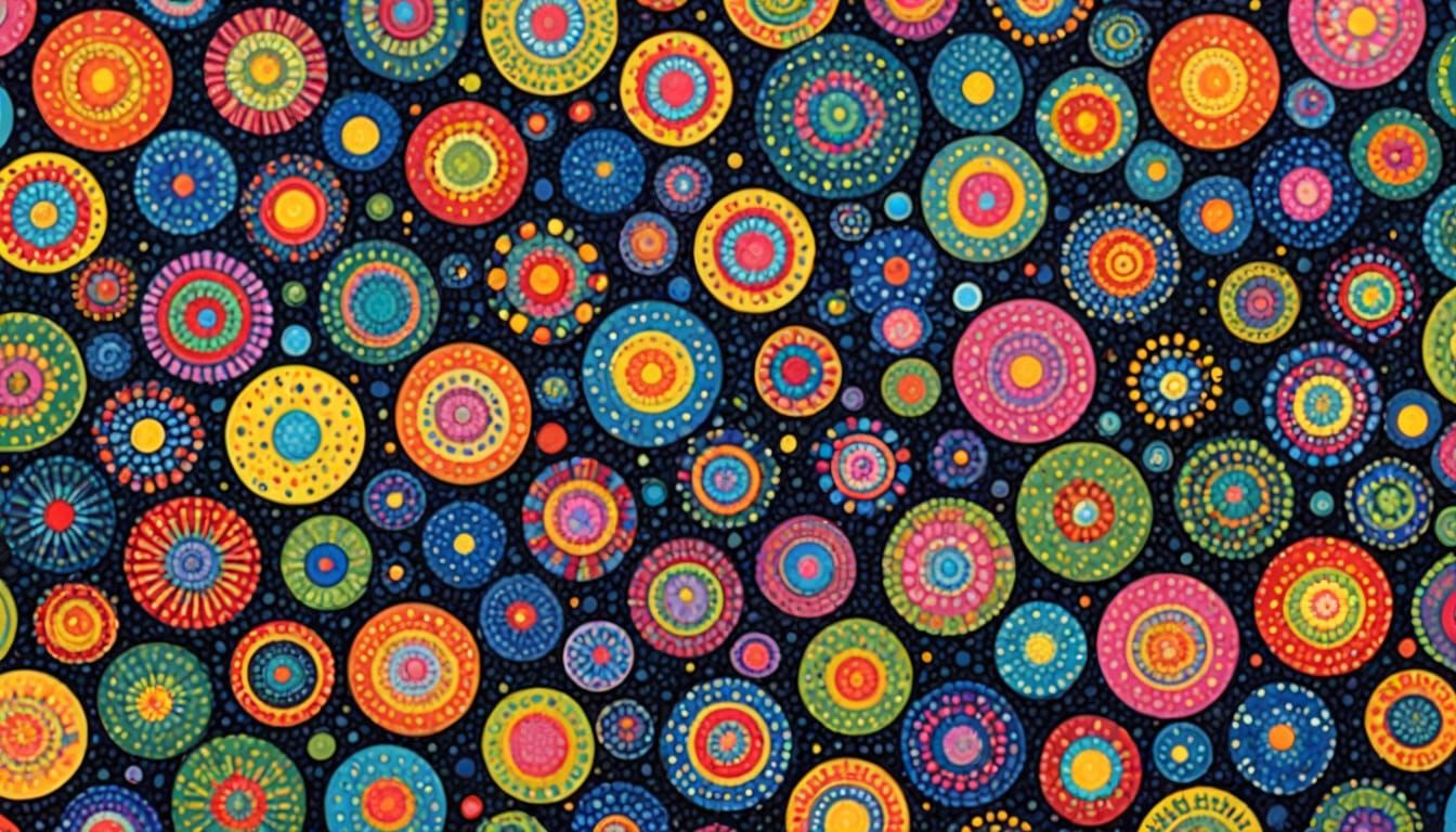 Polka Dot Pointillism: Eclectic Whimsical Art