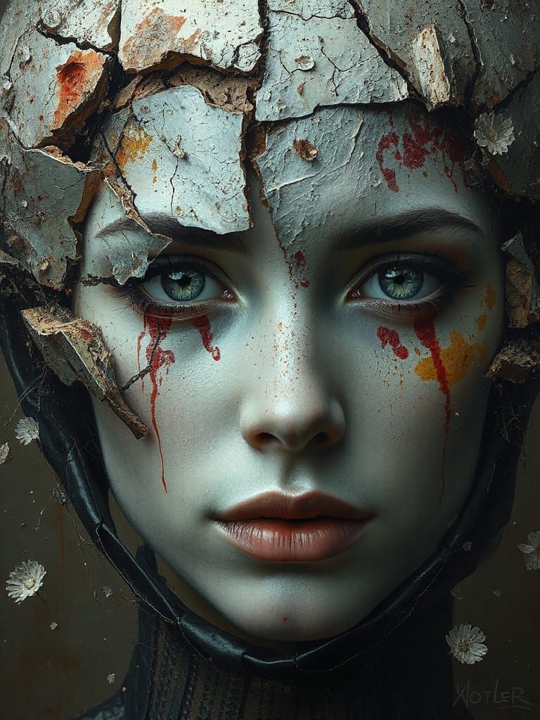 Sorrowful Portrait of a Broken Soul