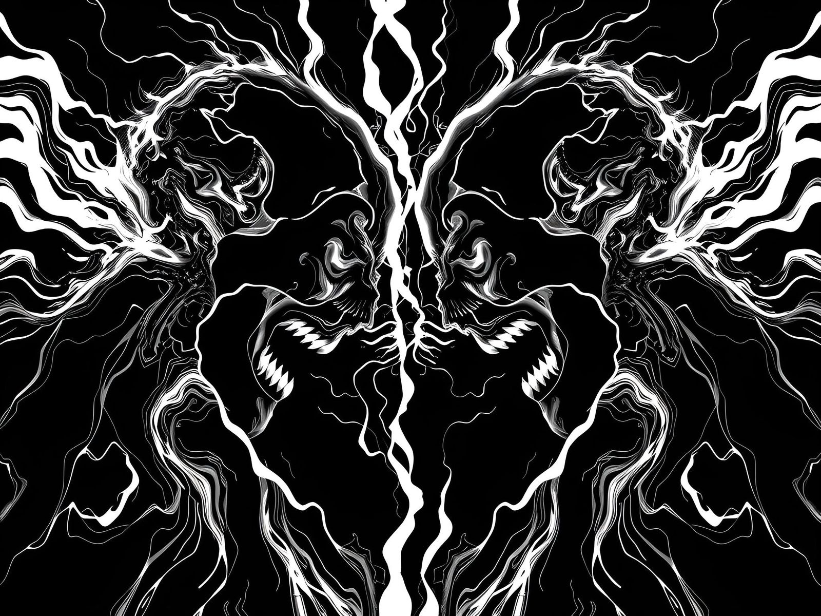 Intense Dueling Darkness with Striking Visual Patterns