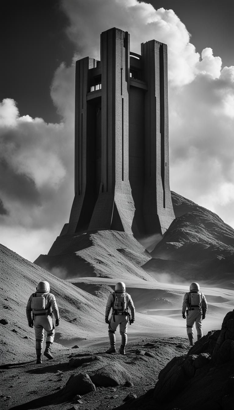 Spacesuit Explorers Discover Brutalist Tower in Sci-Fi Film ...