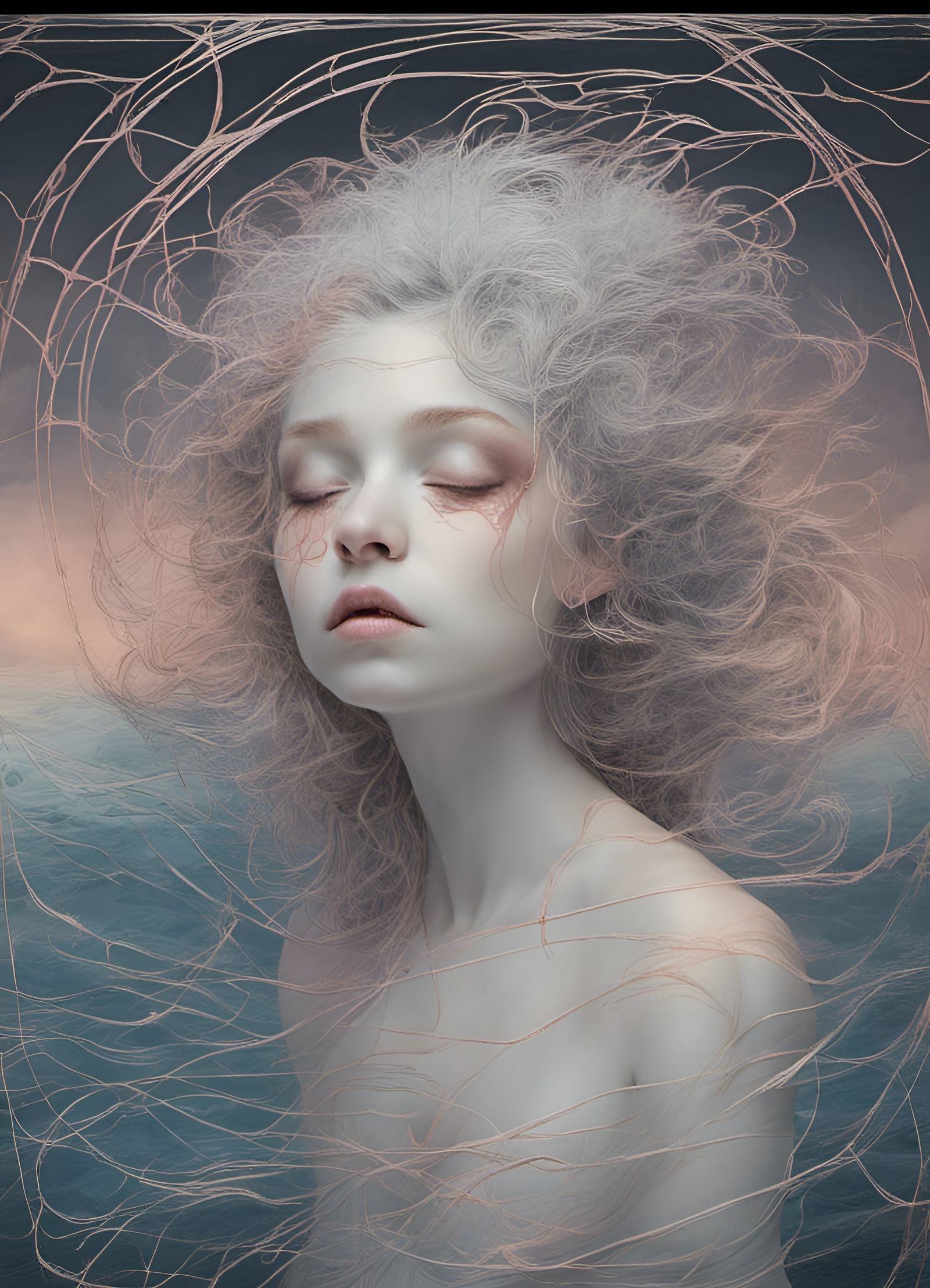 Misty Beach Angel Doll in Glass