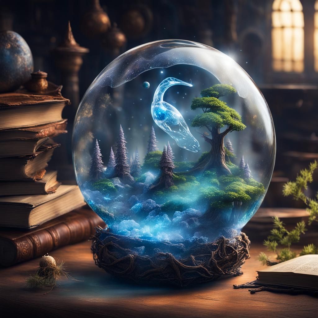 Mystical Glass Creature's Journey of Discovery