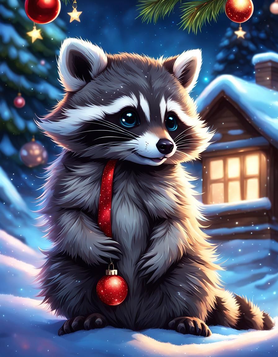 Christmas 🎄 Eve Raccoon