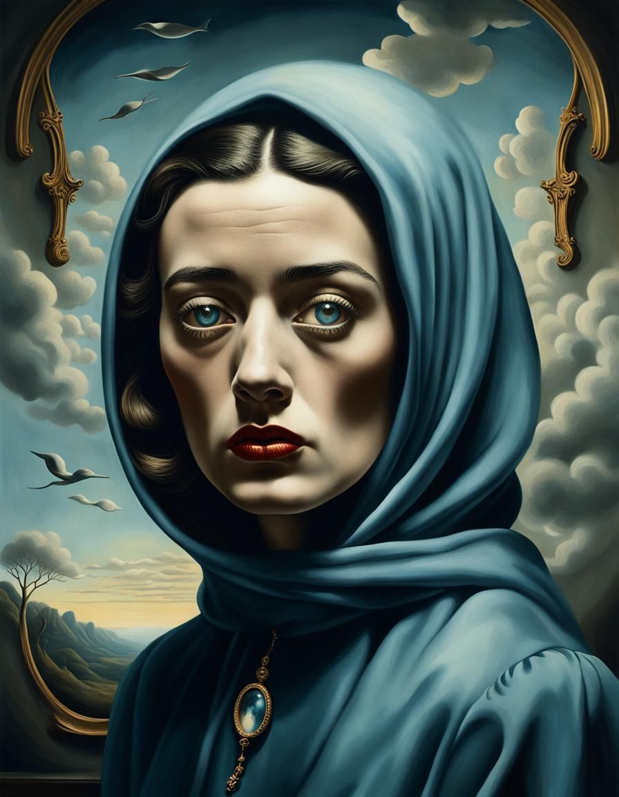 Surreal Portrait with Atmospheric Lighting