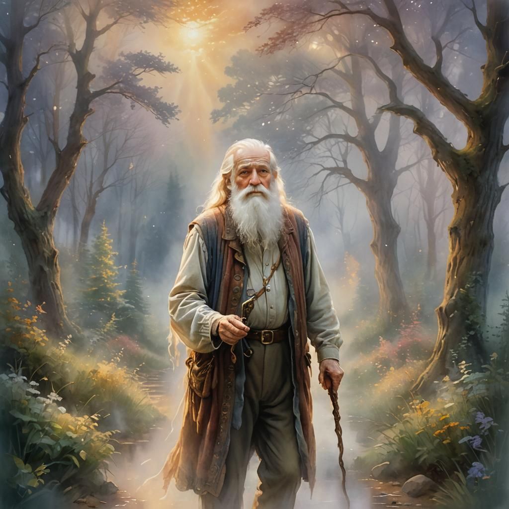 Misty Elegy: A Couple's Ethereal Reunion