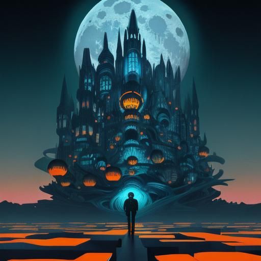 Surreal Architect in Dreamlike City, 3D Style