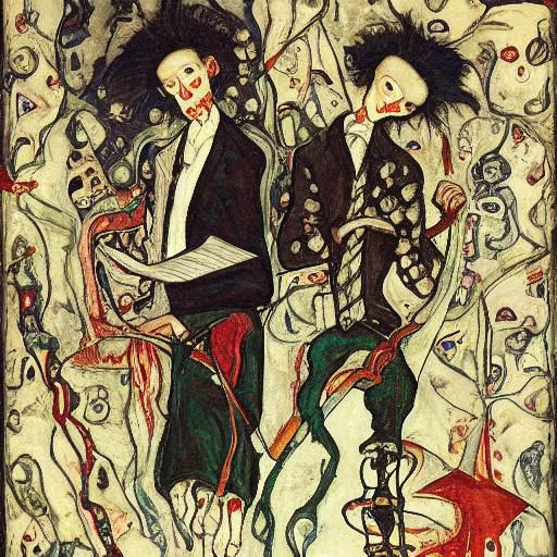 Vampire's Music: Evocative Figurative Portrait