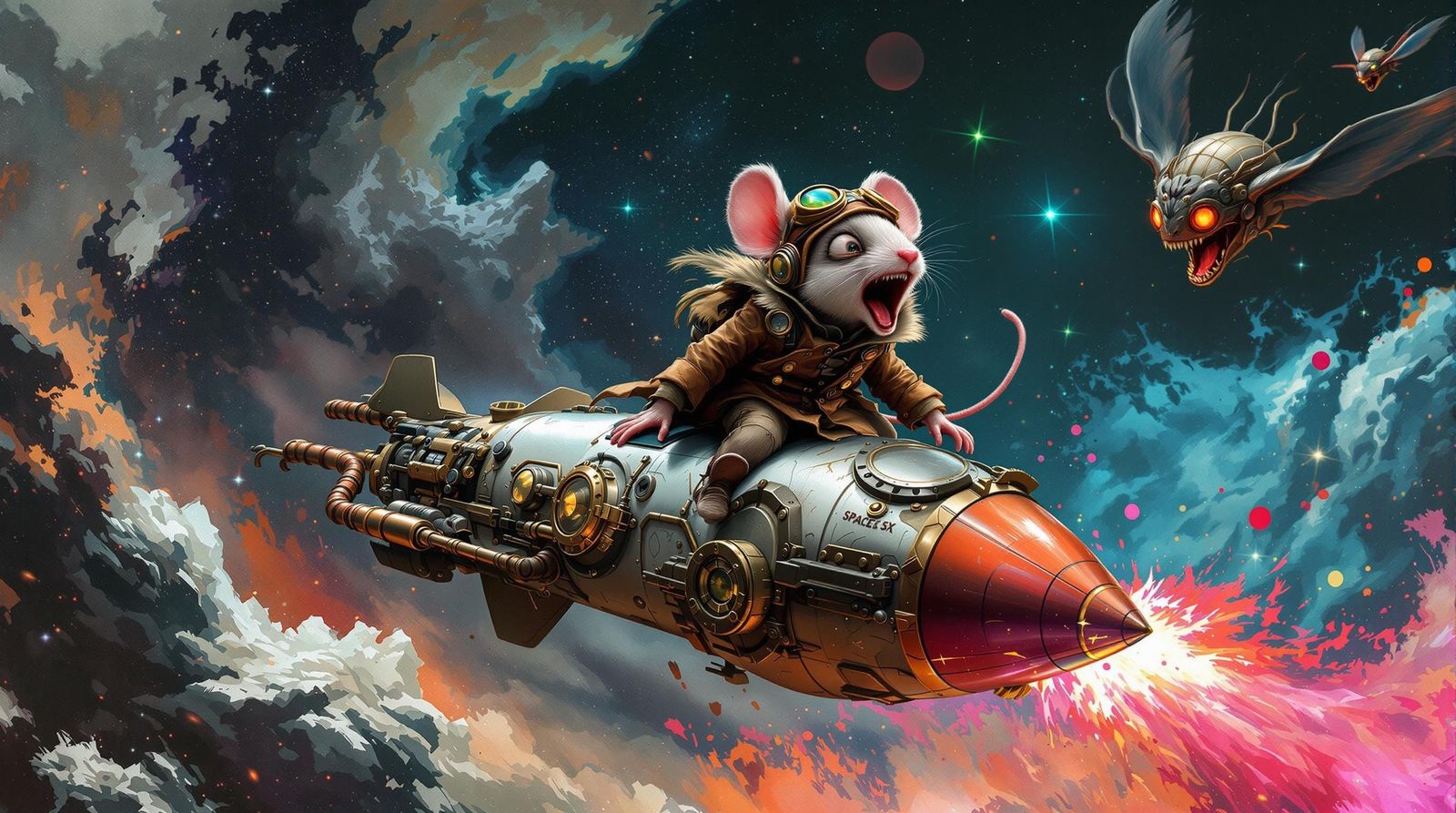 Steampunk Mouse Soars on SpaceX Rocket