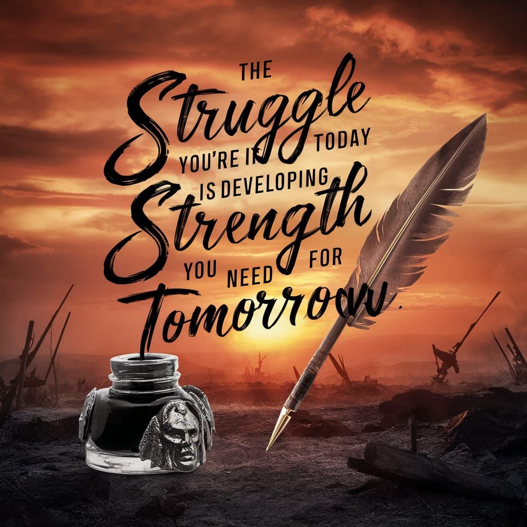 "The struggle you’re in today is developing the strength you...