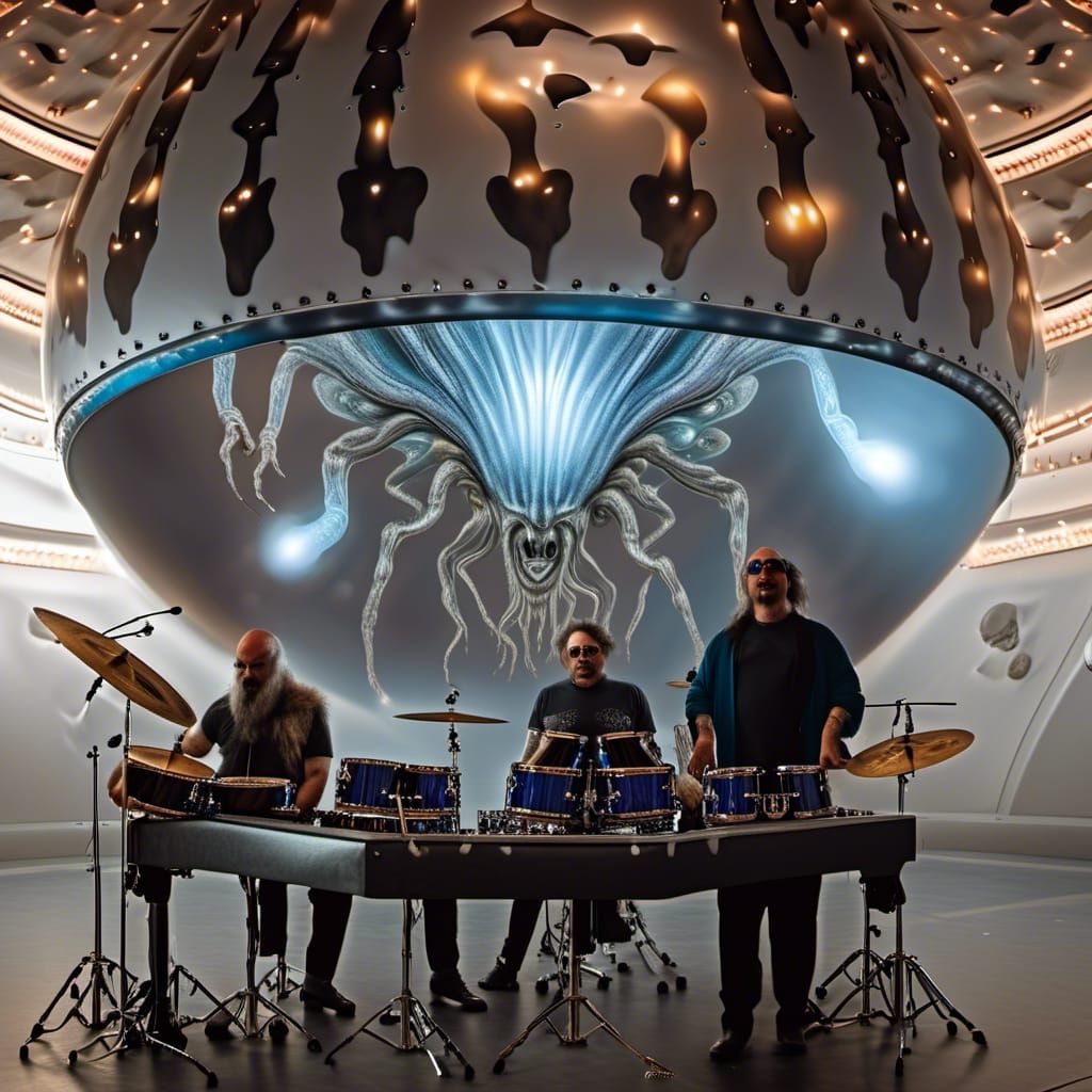 Chaotic Galactic Drum Circle in Hyperrealism