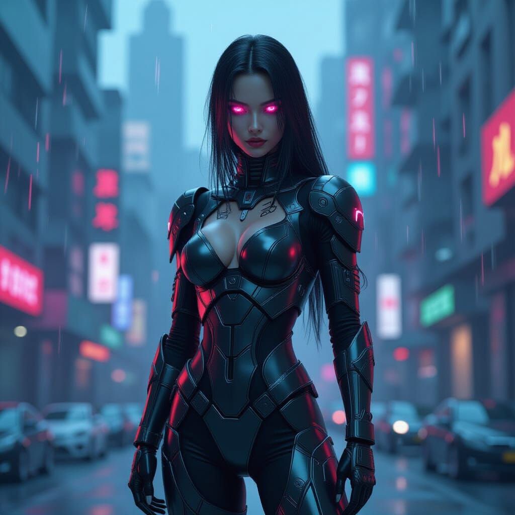 The Glitch in a Digital Cityscape as 3D Anime