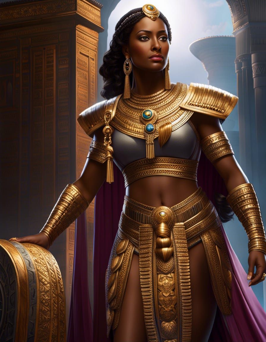 Ancient Mesopotamian High Priestess Writing in Codex