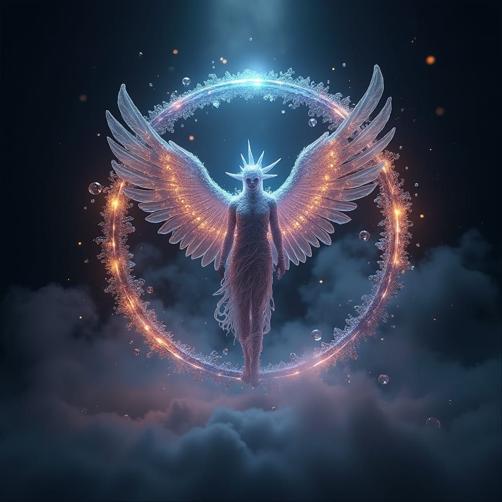 Mystical Aura: Digital Matte Painting with Crystals