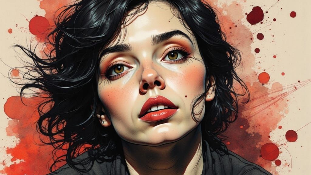 <lora:Lapsus:0.85> in raw, expressive style characterized by...