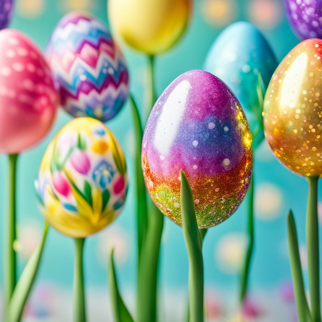 Easter Egg Tulips in Sparkling Rainbow Colors