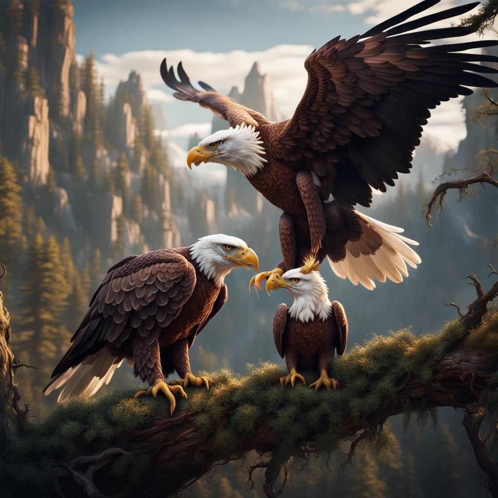 Eagles Feast: Detailed Matte Painting in Unreal Engine