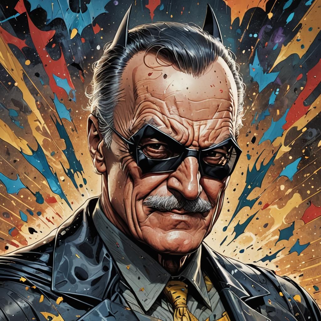 Batman Comic Art in Stan Lee Style