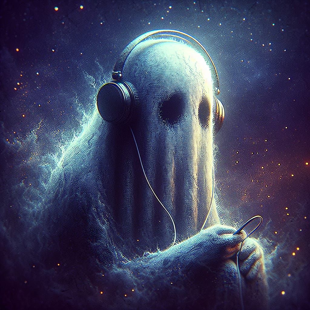 Melancholic Ghost Listens to Music in Digital 3D