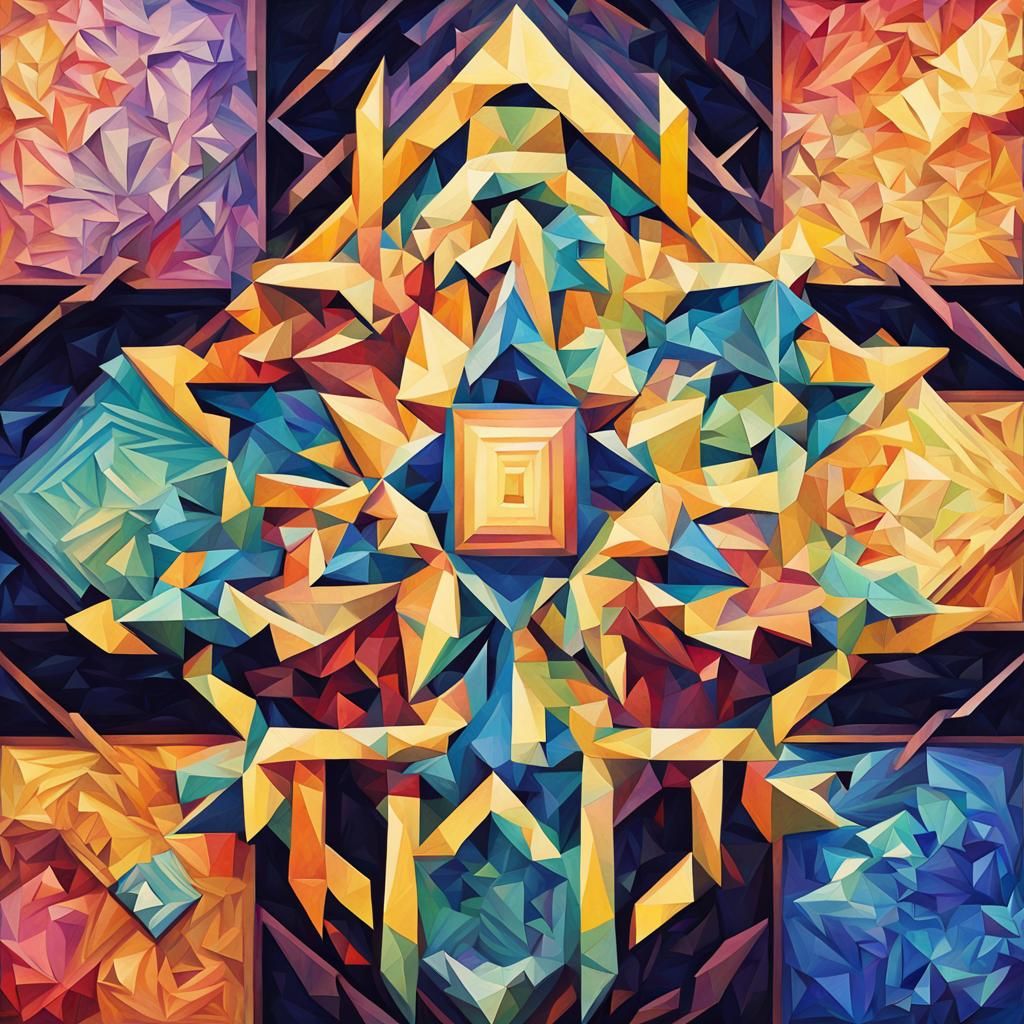 Psychedelic Mosaic in Art Deco Style