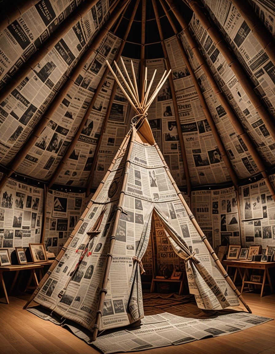 A tipi from the Karakasho paper tribe