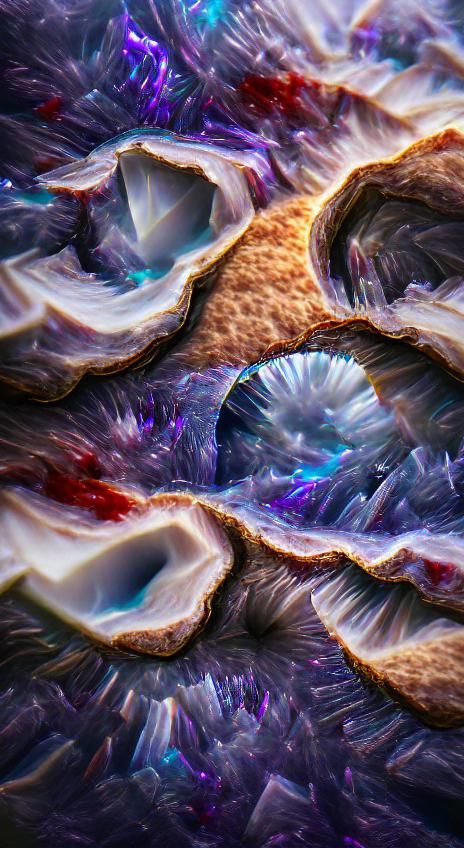 Abstract Geode Pattern in 8K Resolution