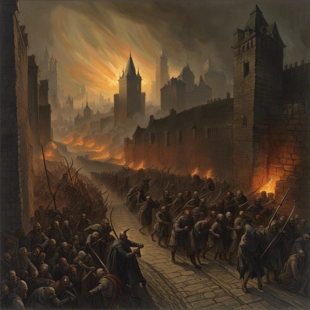 Living Dead Army Storms Burning City