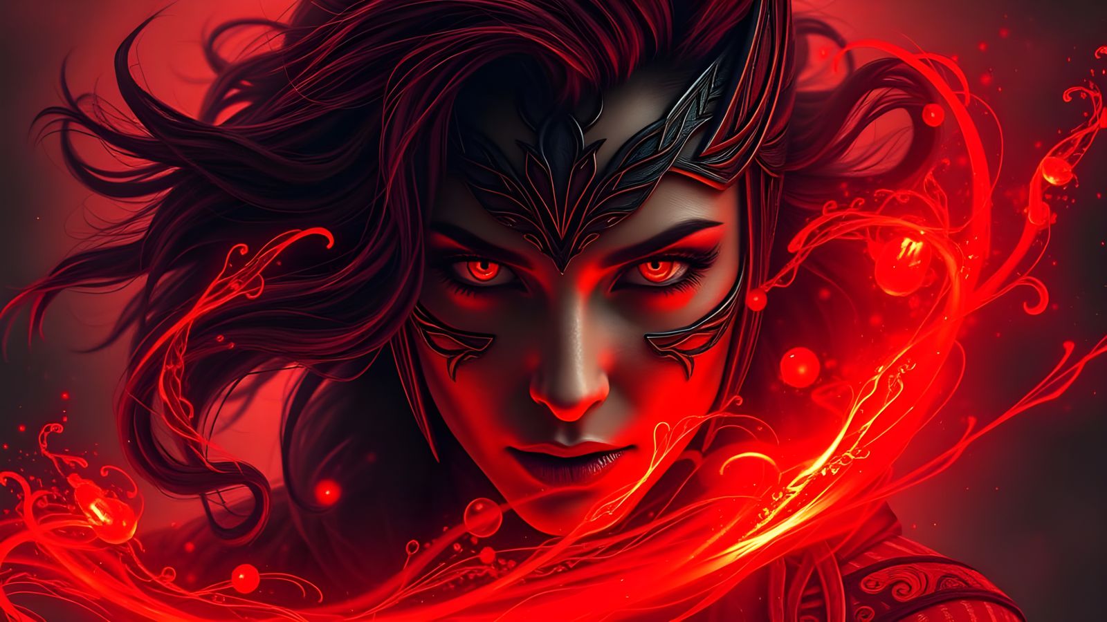 Mystical Scarlet Witch in Crimson Whirlwind