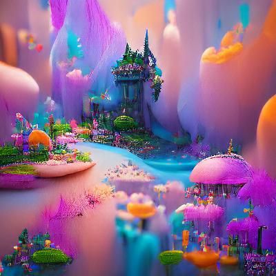 Fantastical Fairyland: Detailed Matte Painting in Deep Color