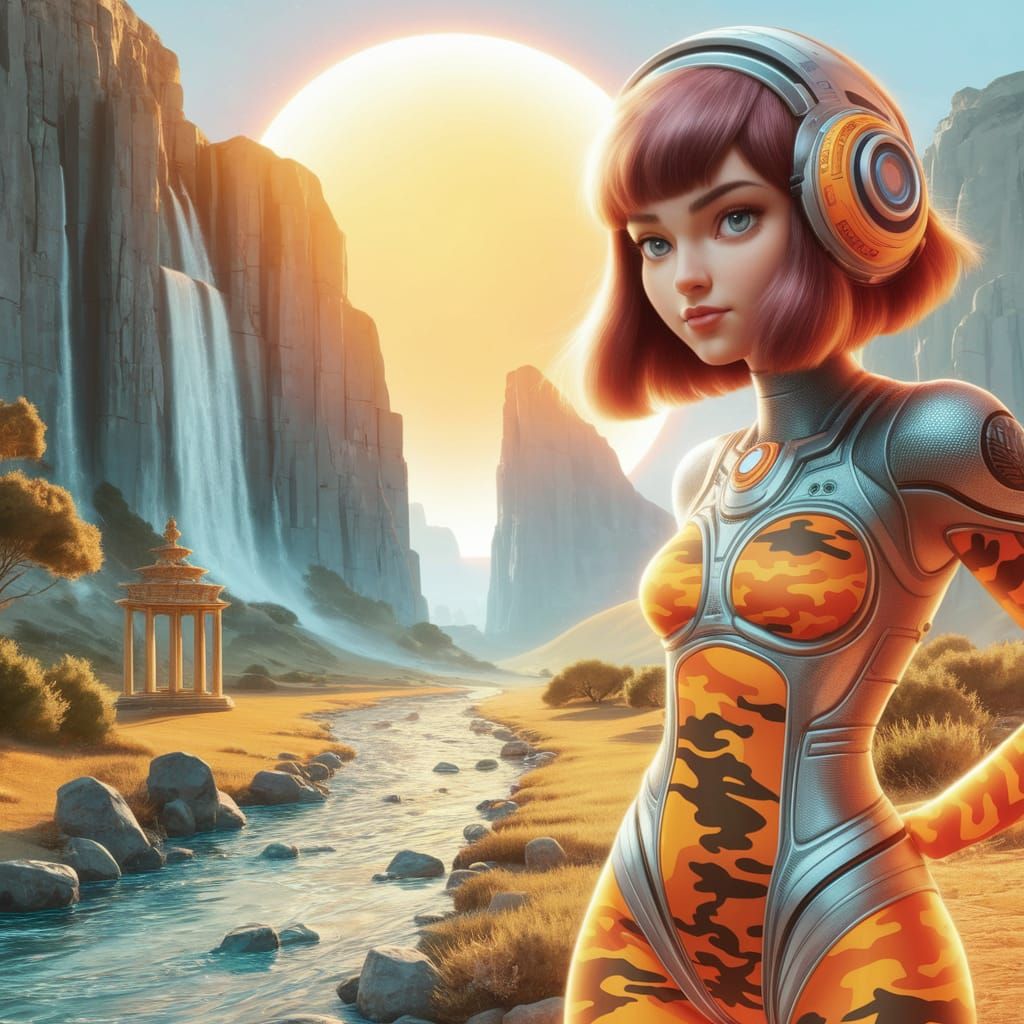 Venusian Goddess in Harmony with Nature