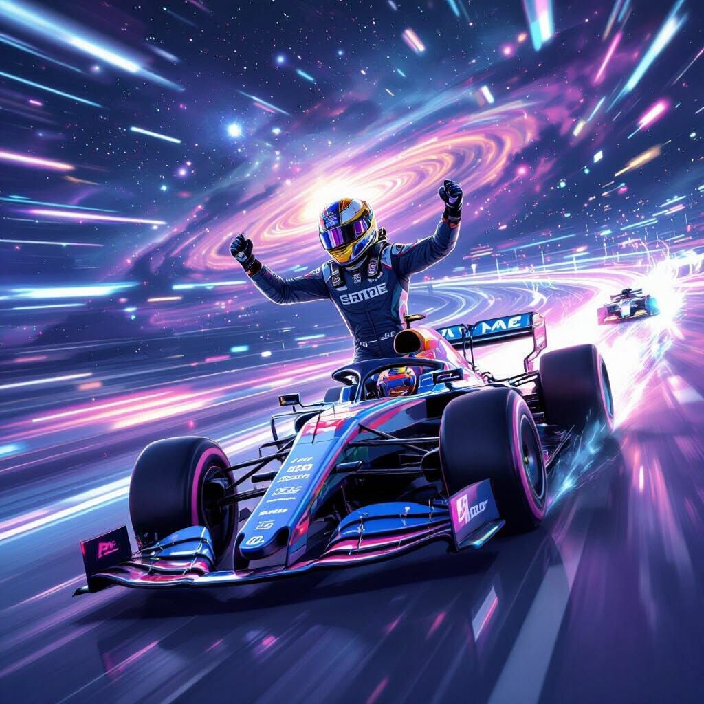 Chinese F1 Champion Wins Futuristic Space Race in Anime Styl...