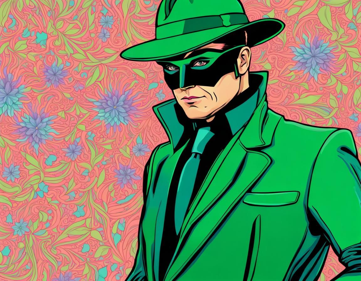 Green Hornet in Neon with Fractal Blooms