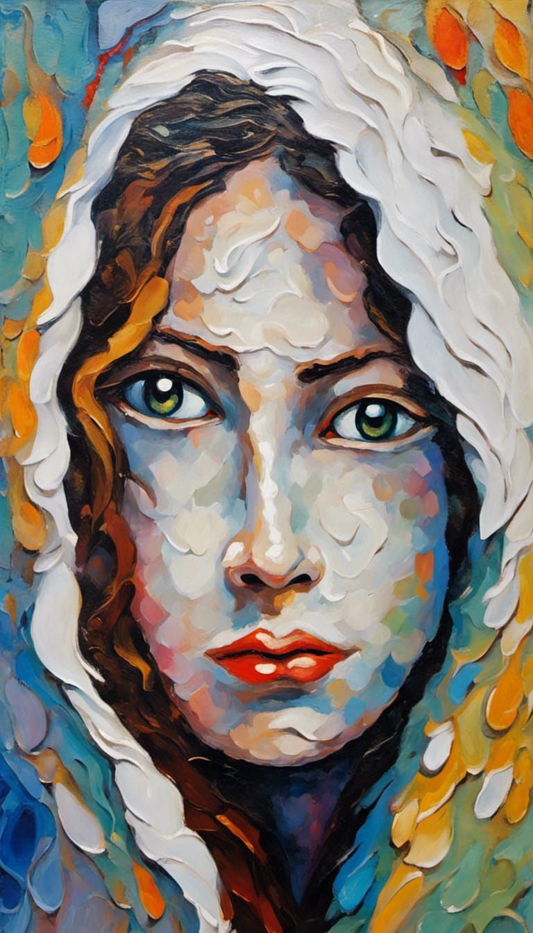 Expressionist Pearl Necklace in Post-Impressionist Style