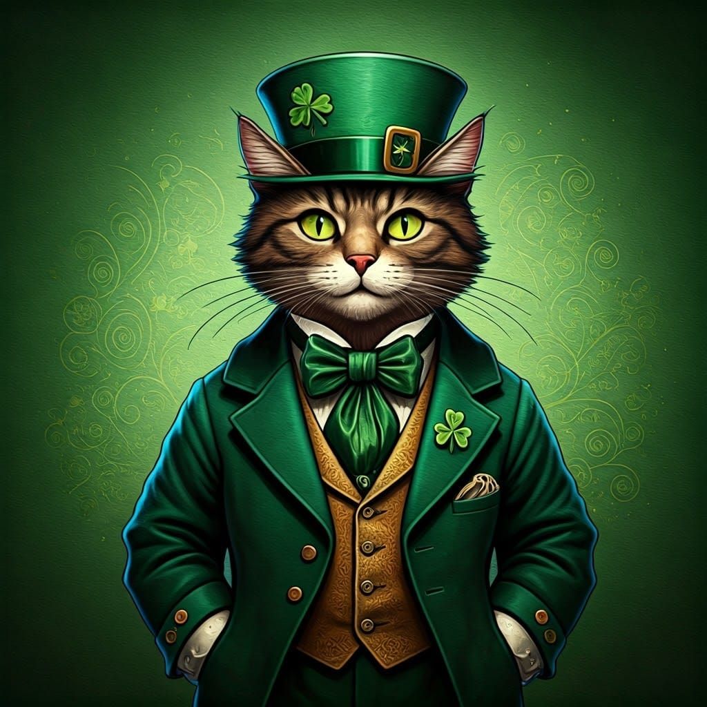 Style of Tenniel, St Patrick cat