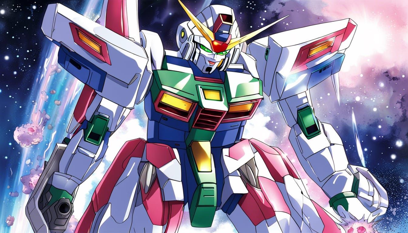 Mobile Suit Gundam in Anime Style
