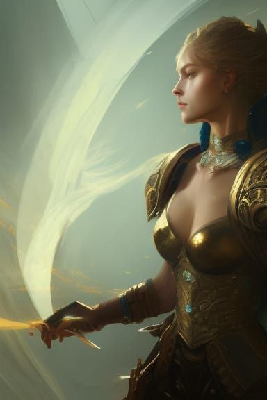 Dragon Humanoid Portrait in Art Nouveau Style