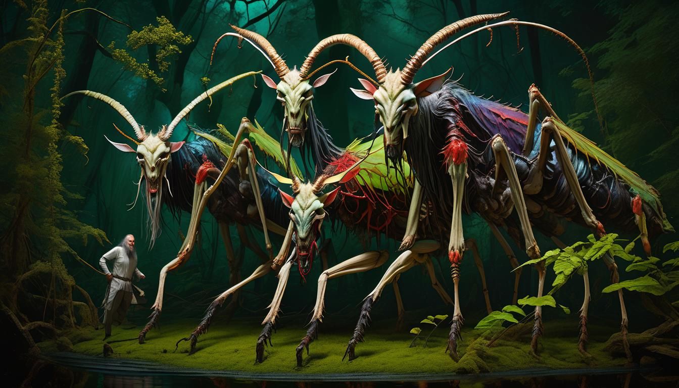 Contorted Mantis Krampus Family Reunion in Sinister Swamp