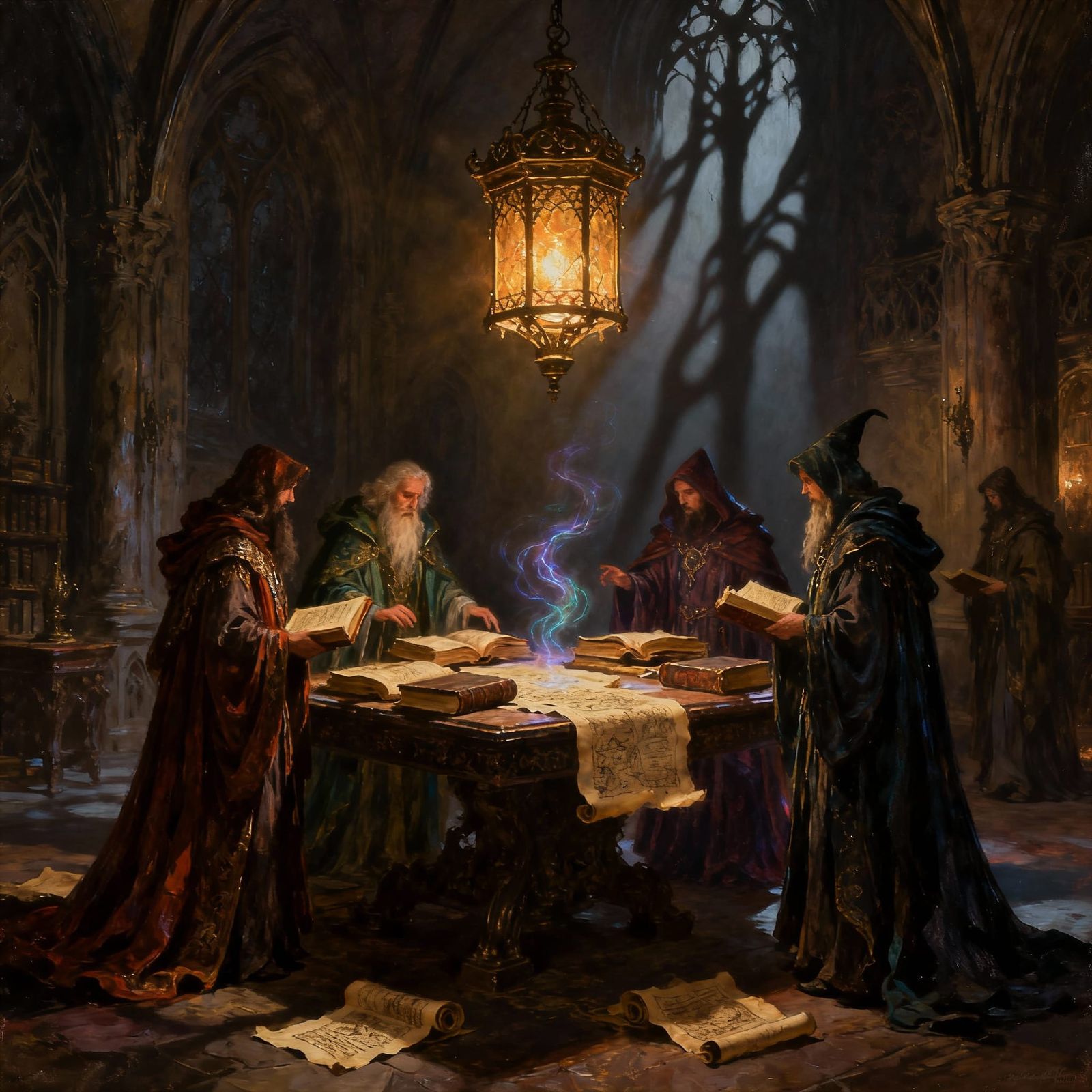 Gothic Mages Gather for Forbidden Knowledge