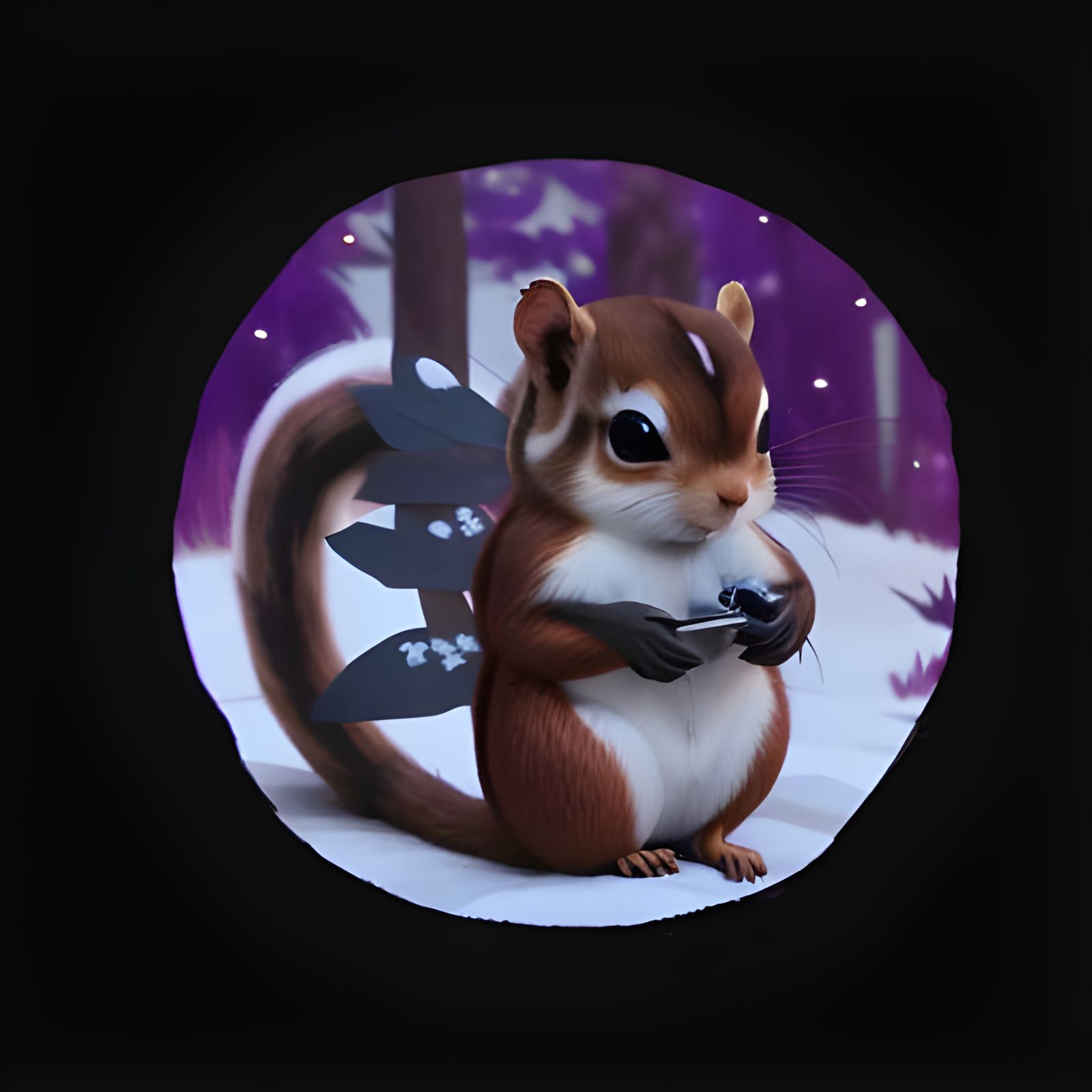Adorable Squirrel Generated by AI
